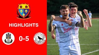 Caerleon 05 Cwmbrân Town  Gwent FA Senior cup  Quarter final highlights [upl. by Ynettirb]