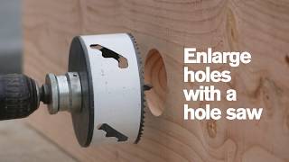 How to Enlarge a Hole With a Hole Saw [upl. by Marylou]