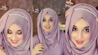 Hijab Tutorial with hair band [upl. by Consolata653]