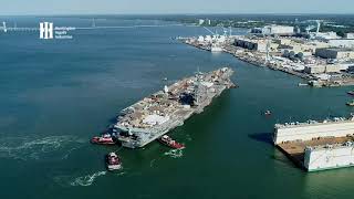 TimeLaps USS George Washington Completes Dry Dock [upl. by Enneire]