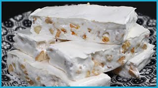 TORRONE BIANCO Morbido Fatto in Casa Italian Recipe [upl. by Atekin910]