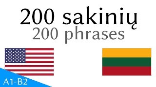 200 sakinių  Anglų kalba  Lietuvių kalba [upl. by Ahser654]