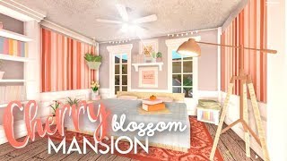 BLOXBURG Cherry Blush Mansion  House Build [upl. by Llenehc]