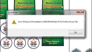 How to Fix quotError Writing coreldraw cdr filequot when saving file [upl. by Noelle]