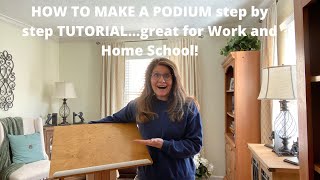 How to Make an Easy DIY Adjustable PodiumGreat for Work and Home School [upl. by Atsugua]