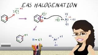 Aromatic Halogenation Mechanism  EAS Vid 3 by Leah4sci [upl. by Latashia]