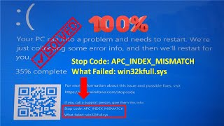 Stop Code APC Index Mismatch What Failed win32kfullsys Windows 10 Blue Screen Error [upl. by Zailer115]