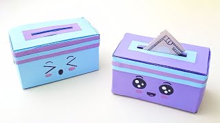 Origami Money Bank  Cute Money Bank From Paper  how to make money saving box  Paper money bank [upl. by Deach]