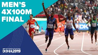 Mens 4x100m Relay Final  World Athletics Championships Doha 2019 [upl. by Flyn]