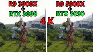 Ryzen 9 3900X vs R9 5900X  RTX 3090  8 Games tested on 4K [upl. by Ahseenak720]