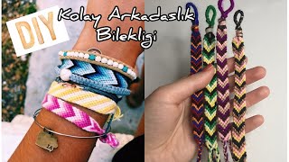 Kolay Anlatımlı ARKADAŞLIK BİLEKLİĞİ  İpten Bileklik Yapımı  Friendship Bracelet Tutorial [upl. by Ahsehat]