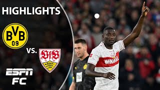 Stuttgart vs Borussia Dortmund  Bundesliga Highlights  ESPN FC [upl. by Sillsby]