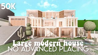 50k No advanced placing large modern house  Bloxburg build [upl. by Annoved]