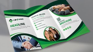 Brochure Design  Tri Fold Brochure Design in Illustrator cc [upl. by Anaujait]