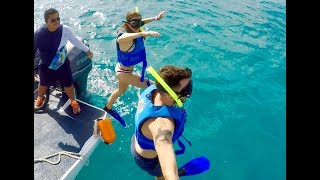 Snorkeling in CANCÚN MEXICO Boat Tour off the Coast of Isla Mujeres [upl. by Neeneg]