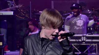 Justin Bieber sings Baby David Letterman Live [upl. by Sefton355]