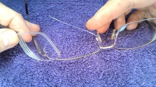 How to repair glasses with fishing line [upl. by Josselyn]