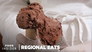 How Traditional Italian Gelato Is Made  Regional Eats [upl. by Kaylil]