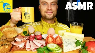 Full German Breakfast ASMR 🇩🇪🥪 asmrfood mukbang [upl. by Yarak]