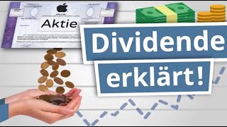 Was sind Dividenden Aktien Dividende einfach erklärt  Finanzlexikon [upl. by Lillywhite652]