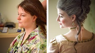 Historical Styles  18th Century Hair Tutorial [upl. by Kam]