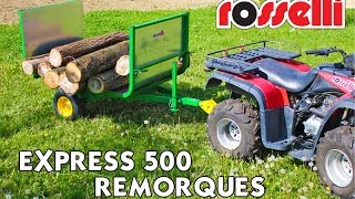 Remorques forestière pour quad e ATV Express 500  Rosselli Snc [upl. by Eilitan]