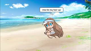 Gacha life haircut1 beach [upl. by Nhguahs497]