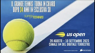 🎾 US Open 2023 in chiaro su SuperTennis tennis da sogno live e gratis 📺 [upl. by Ellahcim]