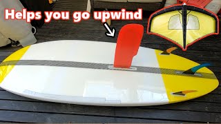 How to Wing Surf Upwind on a SUP by Installing a Centerboard [upl. by Darom]