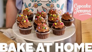 Bake At Home  Chocolate Cupcake Recipe amp Tutorial  Cupcake Jemma [upl. by Anwahsat]