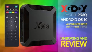 Xgody X96Q Android 10 Under 40  Unboxing and Review [upl. by Lyrac]