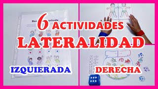 👐DERECHAIZQUIERDA 6 ACTIVIDADES DE LATERALIDAD 🙌 [upl. by Ecital]